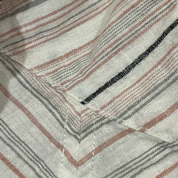 Free People Chevron Stripe Tie Front Tank - Ivory Multi - 0 - Picture 5 of 11